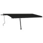 vidaXL Markise Manuell Einziehbar mit LED 500x350 cm Anthrazit vidaXL Markise Manuell Einziehbar mit LED 500x350 cm Anthrazit
