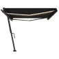 vidaXL Markise Manuell Einziehbar mit LED 500x350 cm Anthrazit vidaXL Markise Manuell Einziehbar mit LED 500x350 cm Anthrazit