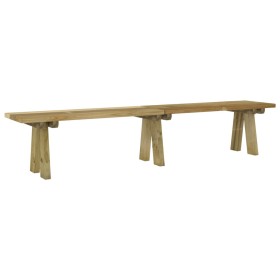vidaXL Gartenbank 220 cm Massivholz Kiefer Imprägniert