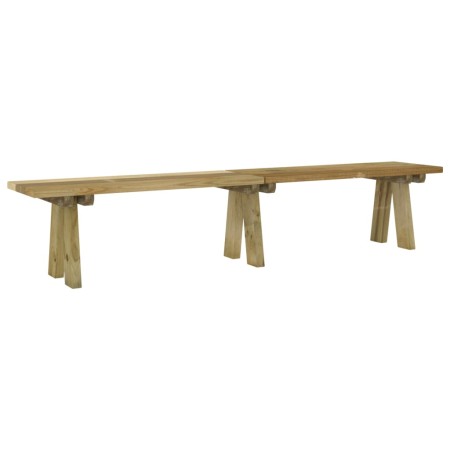 vidaXL Gartenbank 220 cm Massivholz Kiefer Imprägniert