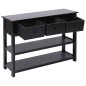vidaXL Sideboard Schwarz 115x30x76 cm Holz vidaXL Sideboard Schwarz 115x30x76 cm Holz