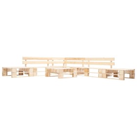 vidaXL 6-tlg. Paletten-Lounge-Set Holz Natur