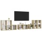 vidaXL 8-tlg. TV-Schrank-Set Weiß Sonoma-Eiche Holzwerkstoff vidaXL 8-tlg. TV-Schrank-Set Weiß Sonoma-Eiche Holzwerkstoff