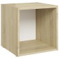 vidaXL 8-tlg. TV-Schrank-Set Weiß Sonoma-Eiche Holzwerkstoff vidaXL 8-tlg. TV-Schrank-Set Weiß Sonoma-Eiche Holzwerkstoff
