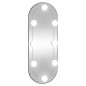 vidaXL Wandspiegel mit LED-Leuchten 20x50 cm Glas Oval vidaXL Wandspiegel mit LED-Leuchten 20x50 cm Glas Oval