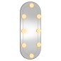 vidaXL Wandspiegel mit LED-Leuchten 20x50 cm Glas Oval vidaXL Wandspiegel mit LED-Leuchten 20x50 cm Glas Oval