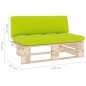 vidaXL Outdoor-Mittelsofa Paletten Imprägniertes Kiefernholz vidaXL Outdoor-Mittelsofa Paletten Imprägniertes Kiefernholz