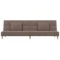 vidaXL Schlafsofa 2-Sitzer mit 2 Kissen Taupe Stoff vidaXL Schlafsofa 2-Sitzer mit 2 Kissen Taupe Stoff