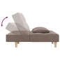 vidaXL Schlafsofa 2-Sitzer mit 2 Kissen Taupe Stoff vidaXL Schlafsofa 2-Sitzer mit 2 Kissen Taupe Stoff