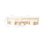 vidaXL 4-tlg. Paletten-Lounge-Set Holz Natur vidaXL 4-tlg. Paletten-Lounge-Set Holz Natur