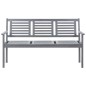 vidaXL 3-Sitzer-Gartenbank mit Auflage 150 cm Grau Eukalyptusholz vidaXL 3-Sitzer-Gartenbank mit Auflage 150 cm Grau Eukalyptusholz