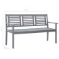 vidaXL 3-Sitzer-Gartenbank mit Auflage 150 cm Grau Eukalyptusholz vidaXL 3-Sitzer-Gartenbank mit Auflage 150 cm Grau Eukalyptusholz