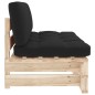 vidaXL Outdoor-Mittelsofa Paletten Imprägniertes Kiefernholz
