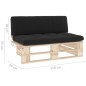 vidaXL Outdoor-Mittelsofa Paletten Imprägniertes Kiefernholz