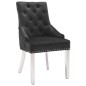 vidaXL Esszimmerstühle 4 Stk. Schwarz Samt vidaXL Esszimmerstühle 4 Stk. Schwarz Samt