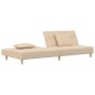 vidaXL Schlafsofa 2-Sitzer mit 2 Kissen Creme Stoff vidaXL Schlafsofa 2-Sitzer mit 2 Kissen Creme Stoff