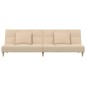 vidaXL Schlafsofa 2-Sitzer mit 2 Kissen Creme Stoff vidaXL Schlafsofa 2-Sitzer mit 2 Kissen Creme Stoff