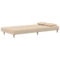 vidaXL Schlafsofa 2-Sitzer mit 2 Kissen Creme Stoff vidaXL Schlafsofa 2-Sitzer mit 2 Kissen Creme Stoff