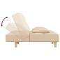 vidaXL Schlafsofa 2-Sitzer mit 2 Kissen Creme Stoff vidaXL Schlafsofa 2-Sitzer mit 2 Kissen Creme Stoff