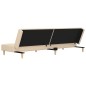 vidaXL Schlafsofa 2-Sitzer mit 2 Kissen Creme Stoff vidaXL Schlafsofa 2-Sitzer mit 2 Kissen Creme Stoff