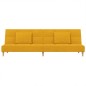 vidaXL Schlafsofa 2-Sitzer mit 2 Kissen Gelb Stoff vidaXL Schlafsofa 2-Sitzer mit 2 Kissen Gelb Stoff