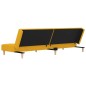vidaXL Schlafsofa 2-Sitzer mit 2 Kissen Gelb Stoff vidaXL Schlafsofa 2-Sitzer mit 2 Kissen Gelb Stoff