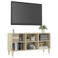 vidaXL TV-Schrank mit Massivholz-Beinen Sonoma-Eiche 103,5x30x50 cm vidaXL TV-Schrank mit Massivholz-Beinen Sonoma-Eiche 103,5x30x50 cm
