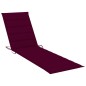 vidaXL Sonnenliege mit Tisch und Auflage Massivholz Teak vidaXL Sonnenliege mit Tisch und Auflage Massivholz Teak