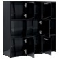 vidaXL Bücherregal Hochglanz-Schwarz 90x30x90 Holzwerkstoff vidaXL Bücherregal Hochglanz-Schwarz 90x30x90 Holzwerkstoff