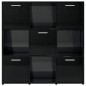 vidaXL Bücherregal Hochglanz-Schwarz 90x30x90 Holzwerkstoff vidaXL Bücherregal Hochglanz-Schwarz 90x30x90 Holzwerkstoff