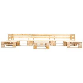 vidaXL 6-tlg. Paletten-Lounge-Set Holz Natur