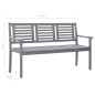 vidaXL 3-Sitzer-Gartenbank mit Auflage 150 cm Grau Eukalyptusholz vidaXL 3-Sitzer-Gartenbank mit Auflage 150 cm Grau Eukalyptusholz