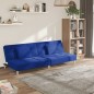 vidaXL Schlafsofa 2-Sitzer mit 2 Kissen Blau Stoff vidaXL Schlafsofa 2-Sitzer mit 2 Kissen Blau Stoff