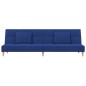 vidaXL Schlafsofa 2-Sitzer mit 2 Kissen Blau Stoff vidaXL Schlafsofa 2-Sitzer mit 2 Kissen Blau Stoff