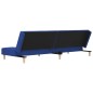 vidaXL Schlafsofa 2-Sitzer mit 2 Kissen Blau Stoff vidaXL Schlafsofa 2-Sitzer mit 2 Kissen Blau Stoff
