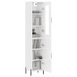 Highboard Hochglanz-Weiß 34,5x34x180 cm Holzwerkstoff Highboard Hochglanz-Weiß 34,5x34x180 cm Holzwerkstoff