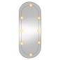 vidaXL Wandspiegel mit LED-Leuchten 45x100 cm Glas Oval vidaXL Wandspiegel mit LED-Leuchten 45x100 cm Glas Oval