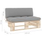 vidaXL Outdoor-Mittelsofa Paletten Imprägniertes Kiefernholz vidaXL Outdoor-Mittelsofa Paletten Imprägniertes Kiefernholz