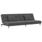 vidaXL Schlafsofa 2-Sitzer mit 2 Kissen Hellgrau Stoff vidaXL Schlafsofa 2-Sitzer mit 2 Kissen Hellgrau Stoff