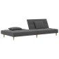 vidaXL Schlafsofa 2-Sitzer mit 2 Kissen Hellgrau Stoff vidaXL Schlafsofa 2-Sitzer mit 2 Kissen Hellgrau Stoff