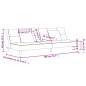 vidaXL Schlafsofa 2-Sitzer mit 2 Kissen Hellgrau Stoff vidaXL Schlafsofa 2-Sitzer mit 2 Kissen Hellgrau Stoff