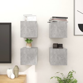 vidaXL TV-Wandschränke 4 Stk. Betongrau 30,5x30x30 cm