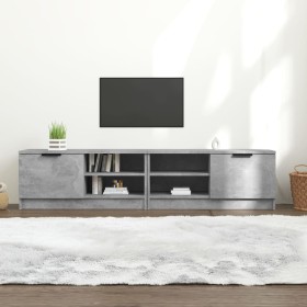 vidaXL TV-Schränke 2 Stk. Betonweiß 80x35x36,5 cm Holzwerkstoff
