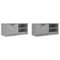 vidaXL TV-Schränke 2 Stk. Betonweiß 80x35x36,5 cm Holzwerkstoff vidaXL TV-Schränke 2 Stk. Betonweiß 80x35x36,5 cm Holzwerkstoff