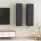 vidaXL TV-Schränke 2 Stk. Grau 30,5x30x110 cm Holzwerkstoff vidaXL TV-Schränke 2 Stk. Grau 30,5x30x110 cm Holzwerkstoff