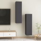 vidaXL TV-Schränke 2 Stk. Grau 30,5x30x110 cm Holzwerkstoff vidaXL TV-Schränke 2 Stk. Grau 30,5x30x110 cm Holzwerkstoff