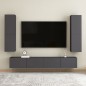 vidaXL TV-Schränke 2 Stk. Grau 30,5x30x110 cm Holzwerkstoff vidaXL TV-Schränke 2 Stk. Grau 30,5x30x110 cm Holzwerkstoff