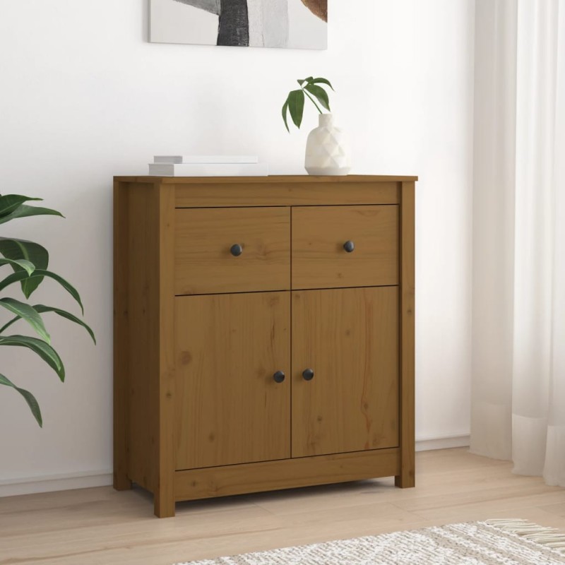 vidaXL Sideboard Honigbraun 70x35x80 cm Massivholz Kiefer vidaXL Sideboard Honigbraun 70x35x80 cm Massivholz Kiefer