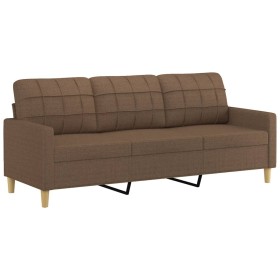 vidaXL 3-Sitzer-Sofa Braun 180 cm Stoff