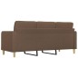 vidaXL 3-Sitzer-Sofa Braun 180 cm Stoff vidaXL 3-Sitzer-Sofa Braun 180 cm Stoff